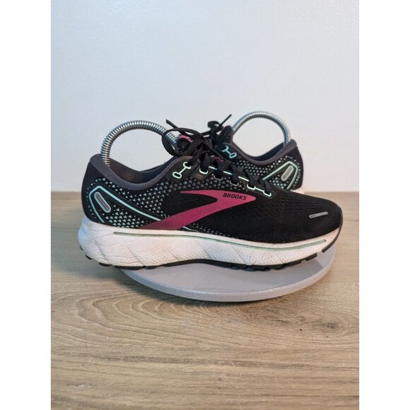 Brooks Ghost 14 Women's Size 7.5 D (Wide) Running Shoes Black Pink 1203561D013 - Picture 8 of 10